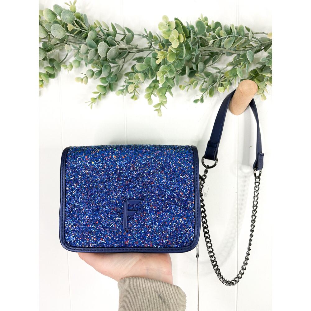 NWT Fiorelli Nighttails Blue Sparkle Shoulder Bag Flapover Crossbody Night Sky